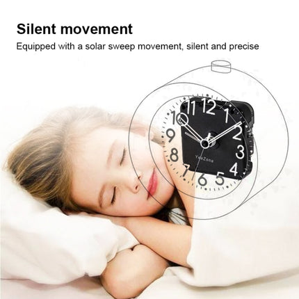 Solid Wood Silent Snooze Alarm Clock with Pointer