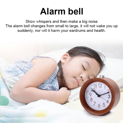 Solid Wood Silent Snooze Alarm Clock with Pointer