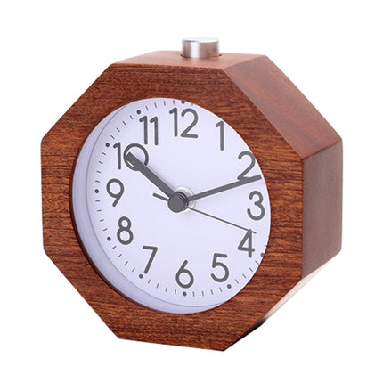 Solid Wood Silent Snooze Alarm Clock with Pointer