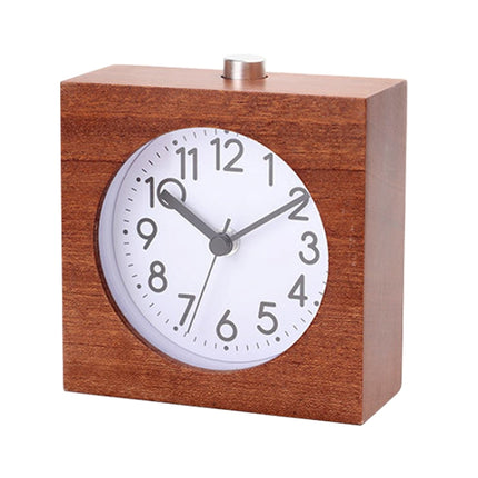 Solid Wood Silent Snooze Alarm Clock with Pointer