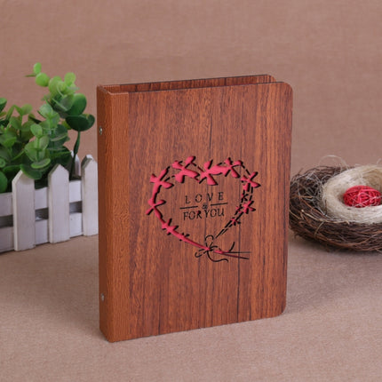 6-Inch 32 Sheets Wooden DIY Photo Album Creative Gift