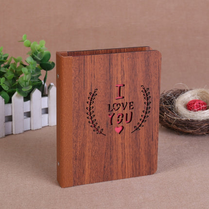 6-Inch 32 Sheets Wooden DIY Photo Album Creative Gift