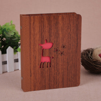 6-Inch 32 Sheets Wooden DIY Photo Album Creative Gift