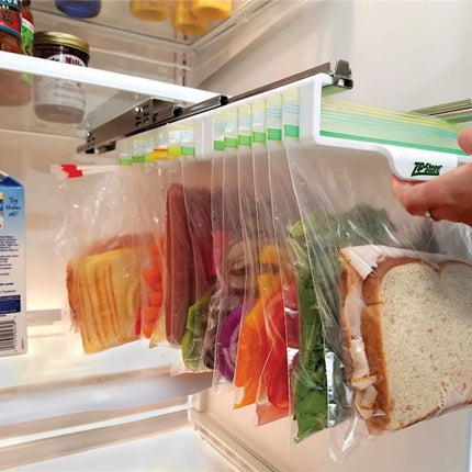 Refrigerator Fresh-Keeping Bag Track Storage Rack Sealed Bag Telescopic Household Storage Rack