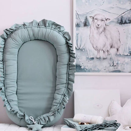 Lace Cotton Baby Uterus Bionic Bed Portable Newborn Bed Mat