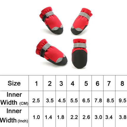 Pet Waterproof Non-Slip Wear-Resistant Snow Boots Four Seasons Dog Shoes, 1, 2, 3, 4, 5, 6, 7, 8 - DealBuddy