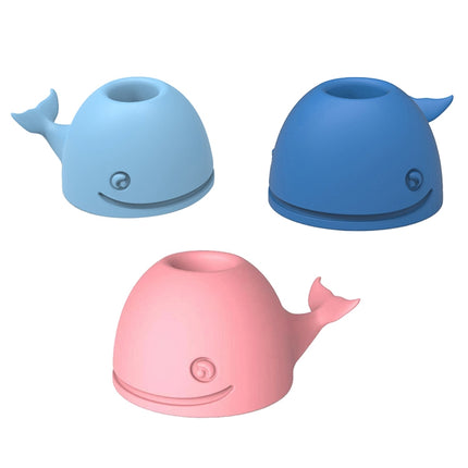 3 PCS Silicone Whale Toothbrush Holder Desktop Office Pen Holder