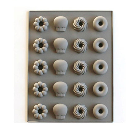 Silicone Cake Mold 25 Grid Fudge Hard Candy Silicone Biscuit Mold, Fruit, Donuts - DealBuddy