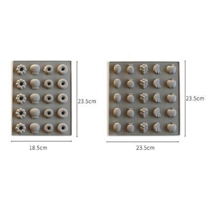 Silicone Cake Mold 25 Grid Fudge Hard Candy Silicone Biscuit Mold, Fruit, Donuts - DealBuddy