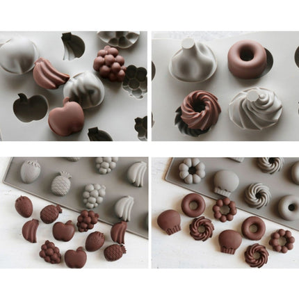 Silicone Cake Mold 25 Grid Fudge Hard Candy Silicone Biscuit Mold, Fruit, Donuts - DealBuddy