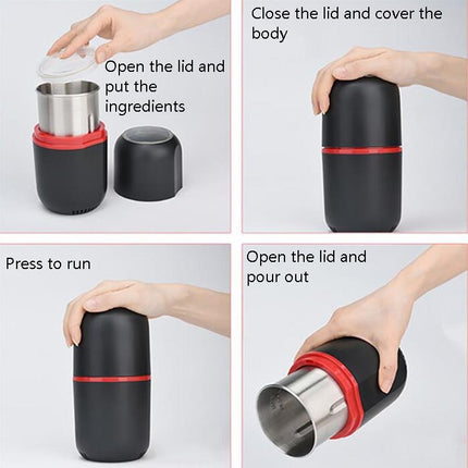 Electric Small Grinder Household Seasoning Miscellaneous Grains Chinese Medicine Coffee Grinder, 220V EU Plug (White), 220V EU Plug (Black), 220V UK Plug (White), 220V UK Plug (Black), 110V US Plug (White), 110V US Plug (Black) - DealBuddy