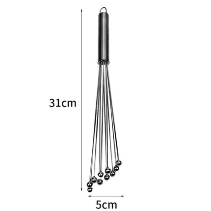 Manual Whisk Stainless Steel Glass Bead Egg Whisk Kitchen Household Hand-Held Baking Tools Type A 12 Inch, Type A 12 Inch, Type A 10 Inch, Type B 12 Inch, Type B 10 Inch, Type C 12 inch, Type C  10 Inch - DealBuddy