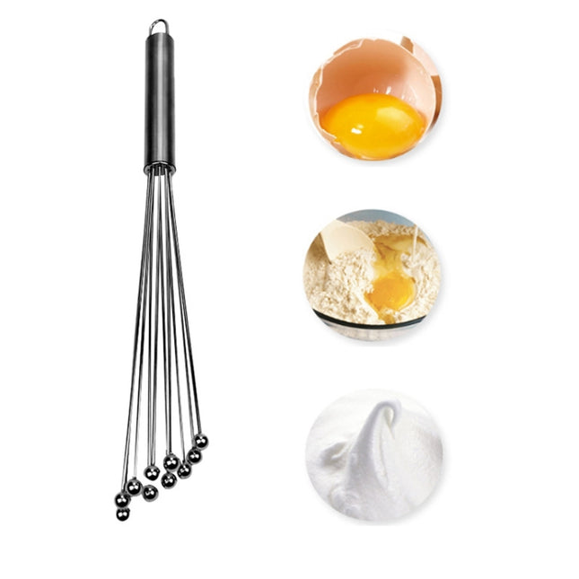 Manual Whisk Stainless Steel Glass Bead Egg Whisk Kitchen Household Hand-Held Baking Tools Type A 12 Inch, Type A 12 Inch, Type A 10 Inch, Type B 12 Inch, Type B 10 Inch, Type C 12 inch, Type C  10 Inch - DealBuddy