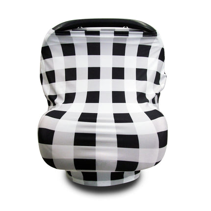 Multifunctional Enlarged Stroller Windshield Breastfeeding Towel Baby Seat Cover, Arrow, Pink Peony, Black and White Stripes, Leaf Flowers, Blue Dots, Purple Flowers, Gray Pattern, Bear, Black Triangle, Puppy, Red Geometry, Black and White Grid, Galaxy... - DealBuddy