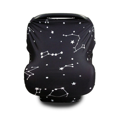 Multifunctional Enlarged Stroller Windshield Breastfeeding Towel Baby Seat Cover, Arrow, Pink Peony, Black and White Stripes, Leaf Flowers, Blue Dots, Purple Flowers, Gray Pattern, Bear, Black Triangle, Puppy, Red Geometry, Black and White Grid, Galaxy... - DealBuddy