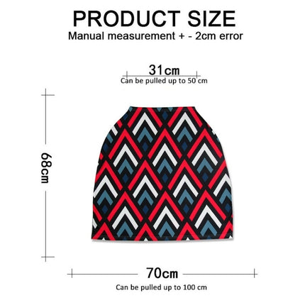 Multifunctional Enlarged Stroller Windshield Breastfeeding Towel Baby Seat Cover, Arrow, Pink Peony, Black and White Stripes, Leaf Flowers, Blue Dots, Purple Flowers, Gray Pattern, Bear, Black Triangle, Puppy, Red Geometry, Black and White Grid, Galaxy... - DealBuddy