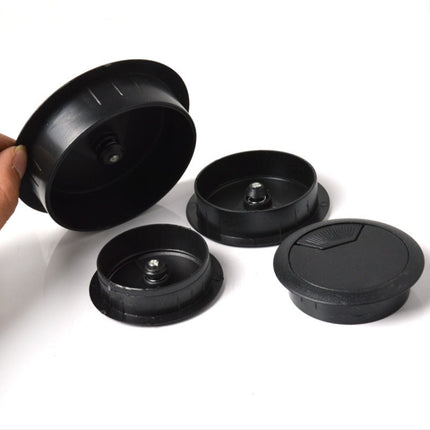 ABS Plastic Round Cable Box Computer Desk Cable Hole Cover, Specification: 80mm (White)