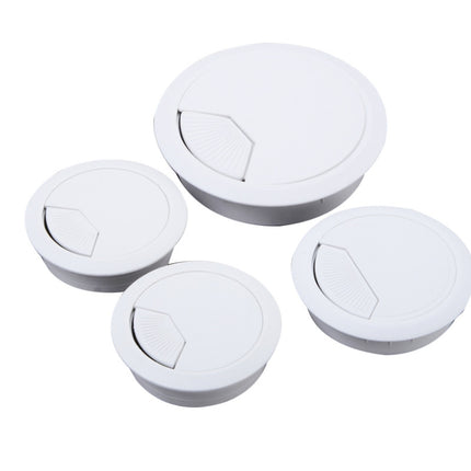 ABS Plastic Round Cable Box Computer Desk Cable Hole Cover, Specification: 80mm (White), 50mm (White), 50mm (Black), 53mm (White), 53mm (Black), 60mm (Black), 60mm (White), 80mm (Black), 80mm (White)