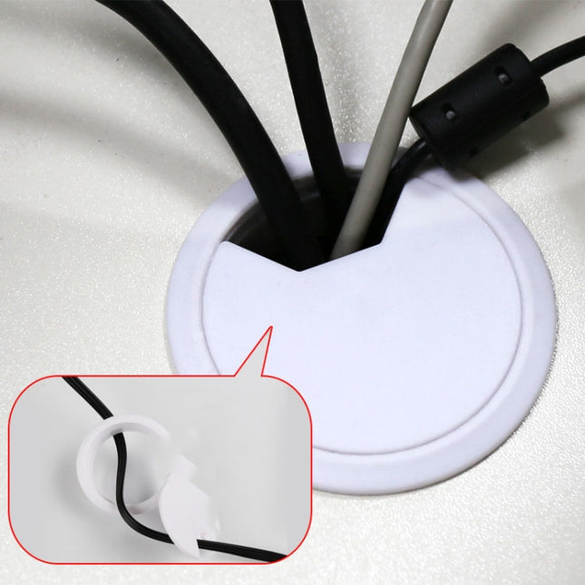 ABS Plastic Round Cable Box Computer Desk Cable Hole Cover, Specification: 80mm (White), 50mm (White), 50mm (Black), 53mm (Black), 53mm (White), 60mm (Black), 60mm (White), 80mm (Black), 80mm (White) - DealBuddy