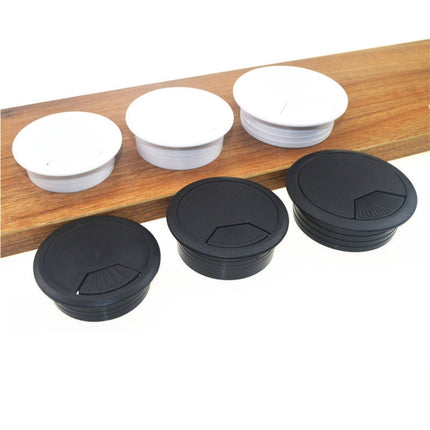 ABS Plastic Round Cable Box Computer Desk Cable Hole Cover, Specification: 80mm (White), 50mm (White), 50mm (Black), 53mm (White), 53mm (Black), 60mm (Black), 60mm (White), 80mm (Black), 80mm (White)