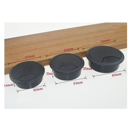 ABS Plastic Round Cable Box Computer Desk Cable Hole Cover, Specification: 80mm (White), 50mm (White), 50mm (Black), 53mm (White), 53mm (Black), 60mm (Black), 60mm (White), 80mm (Black), 80mm (White)