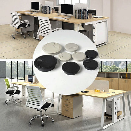 ABS Plastic Round Cable Box Computer Desk Cable Hole Cover, Specification: 80mm (White), 50mm (White), 50mm (Black), 53mm (White), 53mm (Black), 60mm (Black), 60mm (White), 80mm (Black), 80mm (White)