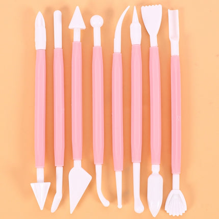 2 Sets Carving Pen Cake Fondant Carving Knife Making Cutting Tool 01030 Purple (OPP Bag Packaging)