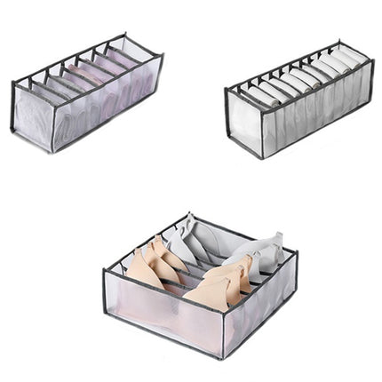 3 in 1 Underwear Drawer Storage Box Household Socks Folding Storage Box