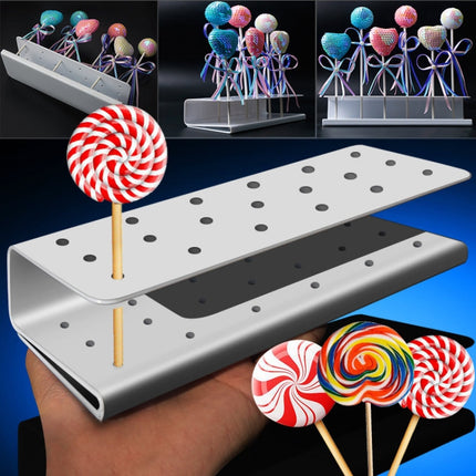 S-Shaped 19-Hole Rectangular Lollipop Rack Display Stand Rack