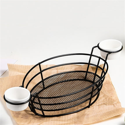 Wrought Iron Fruit Portable Storage Basket Bread French Fries Fried Snacks Portable Basket, Double Cup Egg-shaped, Double Cup Round, Single Cup Boat, Square Short Basket, Rectangular Short Basket, Large Round Wire, Small Round Wire, Large Messy Wire   ... - DealBuddy