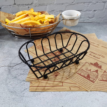 Wrought Iron Fruit Portable Storage Basket Bread French Fries Fried Snacks Portable Basket, Double Cup Egg-shaped, Double Cup Round, Single Cup Boat, Square Short Basket, Rectangular Short Basket, Large Round Wire, Small Round Wire, Large Messy Wire   ... - DealBuddy