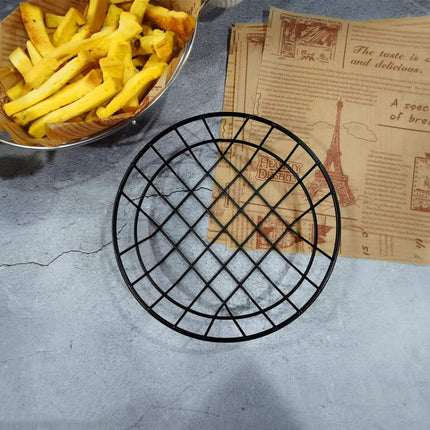 Wrought Iron Fruit Portable Storage Basket Bread French Fries Fried Snacks Portable Basket, Double Cup Egg-shaped, Double Cup Round, Single Cup Boat, Square Short Basket, Rectangular Short Basket, Large Round Wire, Small Round Wire, Large Messy Wire   ... - DealBuddy
