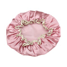 Lovely Thick Women Satin Colorful Double Waterproof Hair Cover Bathing Cap