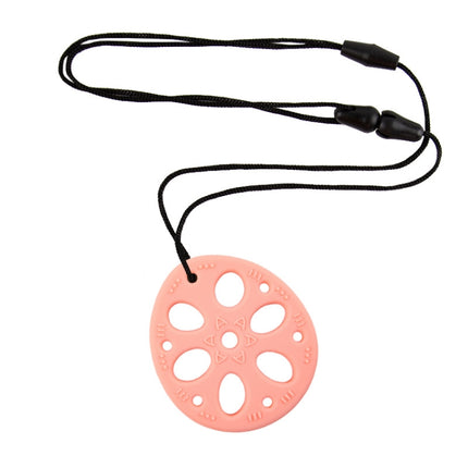 M010093 Silicone Lotus Root Tablets Baby Soothing Teether Children Molars Toys Maternal And Child Supplies, Colour: Beige With Lanyard