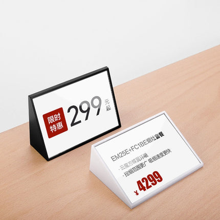 Acrylic Triangle Price Tag Student Desk Seat Board (White), 7.4x5.3cm (White), 7.4x10.5cm (White), 7.4x5.3cm (Black), 7.4x10.5cm (Black)