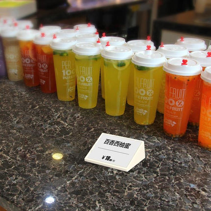 Acrylic Triangle Price Tag Student Desk Seat Board (White)