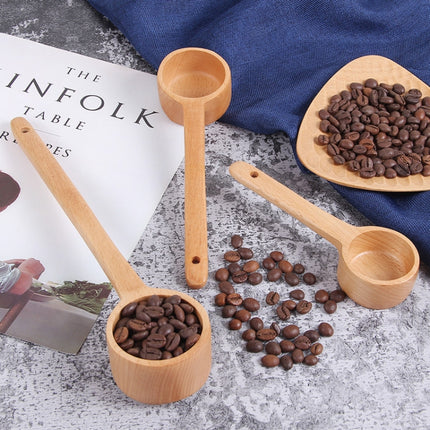 Long-Handled Wooden Spoon Seasoning Spoon Dessert Coffee Milk Tea Spoon