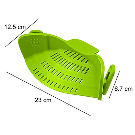 Wide Mouth Silicone Drainer Pot Side Drain To Block Fruit Noodle Strainer, Green, Red, Dark Gray, Black, Purple, Orange - DealBuddy