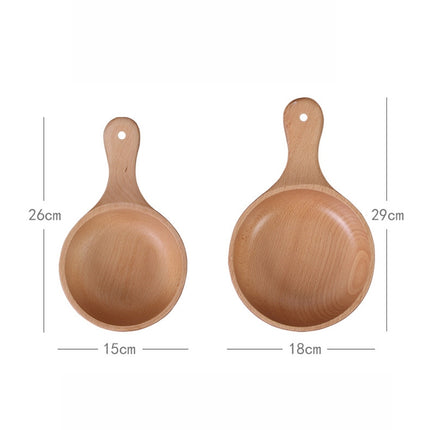 Instant Noodle Bowl Wooden Kimchi Bowl Fruit Salad Wooden Bowl With Handle