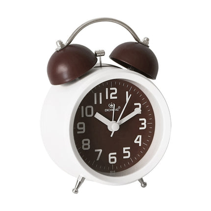 6016 Simple Bell Small Alarm Clock Students Learning Bedside Clock With Night Light