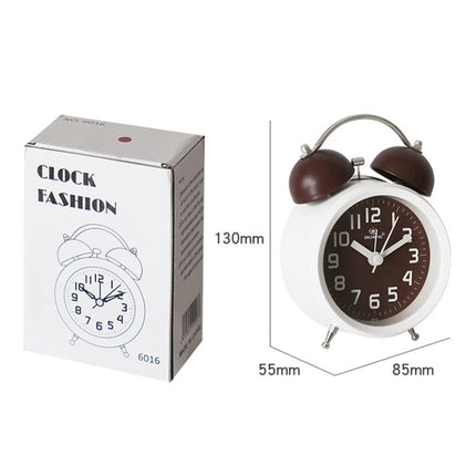 6016 Simple Bell Small Alarm Clock Students Learning Bedside Clock With Night Light
