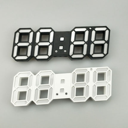 6609 3D Stereo LED Alarm Clock Living Room 3D Wall Clock