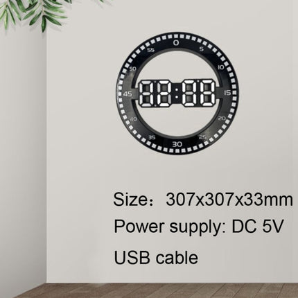 DS-3688L Living Room 3D Wall Clock Big Screen LED Electronic Clock