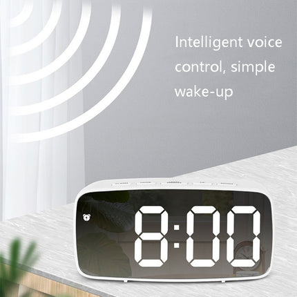 Mirror Bedside Alarm Clock Battery Plug-In Dual-Purpose LED Clock
