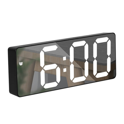 Mirror Bedside Alarm Clock Battery Plug-In Dual-Purpose LED Clock