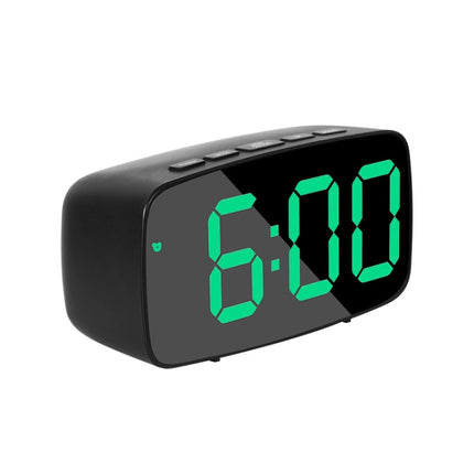 Mirror Bedside Alarm Clock Battery Plug-In Dual-Purpose LED Clock