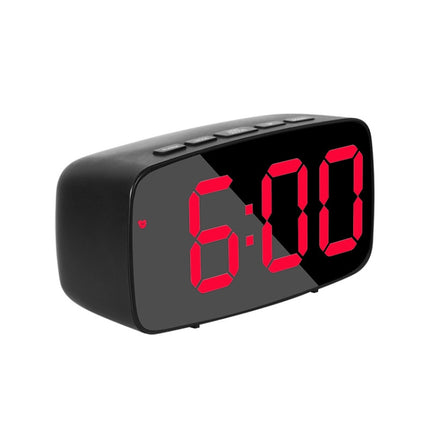 Mirror Bedside Alarm Clock Battery Plug-In Dual-Purpose LED Clock, Arc-shaped Black Shell (Mirror White Light), Rectangular Black Shell (Mirror White Light), Arc-shaped Black Shell (Black Surface White Light)                                            ... - DealBuddy