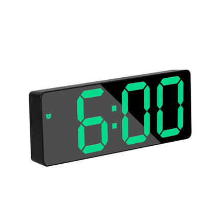 Mirror Bedside Alarm Clock Battery Plug-In Dual-Purpose LED Clock, Arc-shaped Black Shell (Mirror White Light), Rectangular Black Shell (Mirror White Light), Arc-shaped Black Shell (Black Surface White Light)                                            ... - DealBuddy