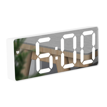 Mirror Bedside Alarm Clock Battery Plug-In Dual-Purpose LED Clock, Arc-shaped Black Shell (Mirror White Light), Rectangular Black Shell (Mirror White Light), Arc-shaped Black Shell (Black Surface White Light)                                            ... - DealBuddy