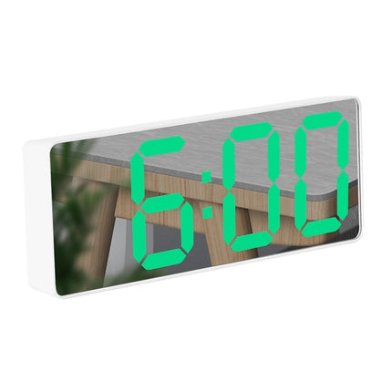 Mirror Bedside Alarm Clock Battery Plug-In Dual-Purpose LED Clock